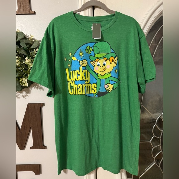Tee Luv Other - Tee Luv Green Short Sleeve Tee with Cartoon Leprechaun Design XXL, NWT
